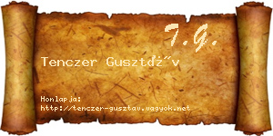 Tenczer Gusztáv névjegykártya