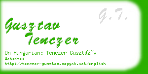 gusztav tenczer business card